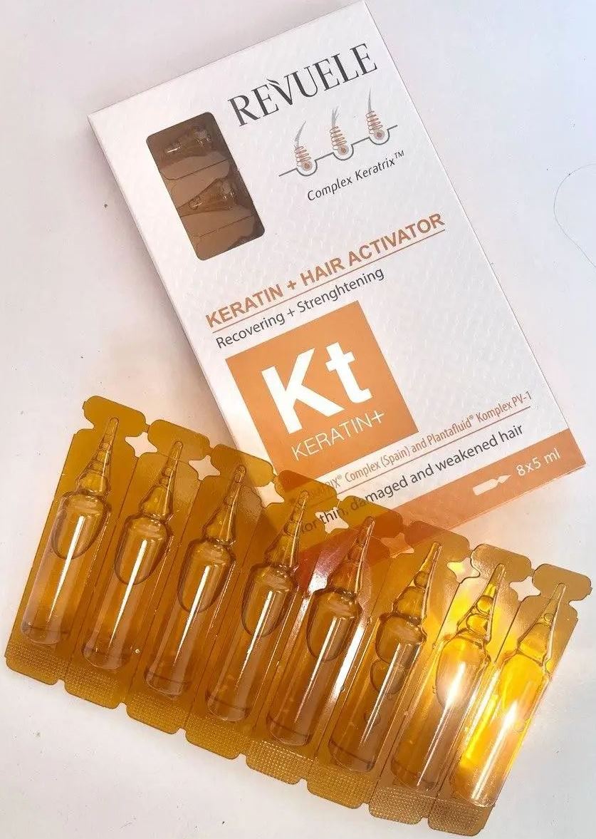 Revuele Keratin+ Hair Growth Activator Ampoules, 8 x 5 mL - Image 2