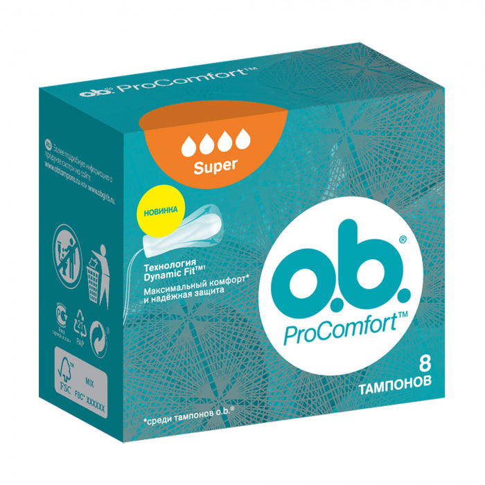 o.b. ProComfort Super Tampons, 8 pcs
