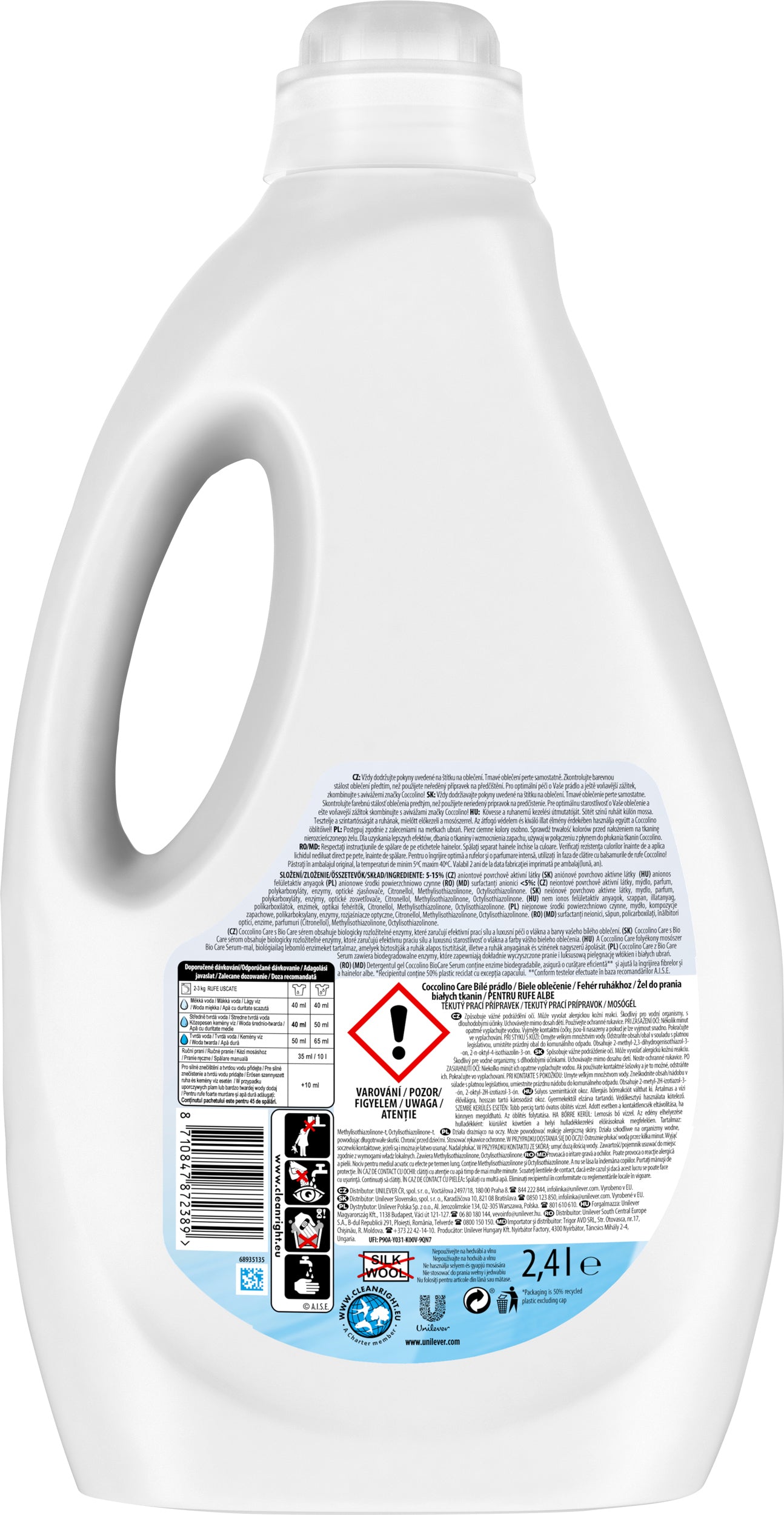 Coccolino White Laundry Detergent Gel, 60 Loads, 2.4 L - Image 3