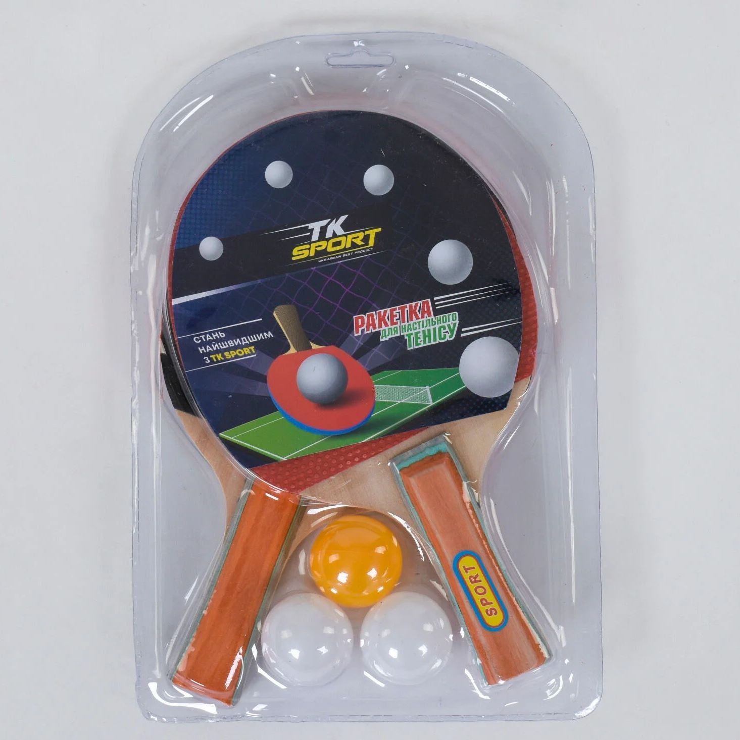 TK Sport C 34426 Table Tennis Paddle Set with 3 Balls