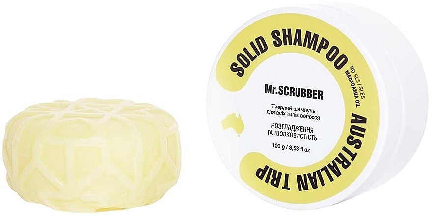 Mr.Scrubber Australian Trip Smoothing & Silky Solid Shampoo, 100 g