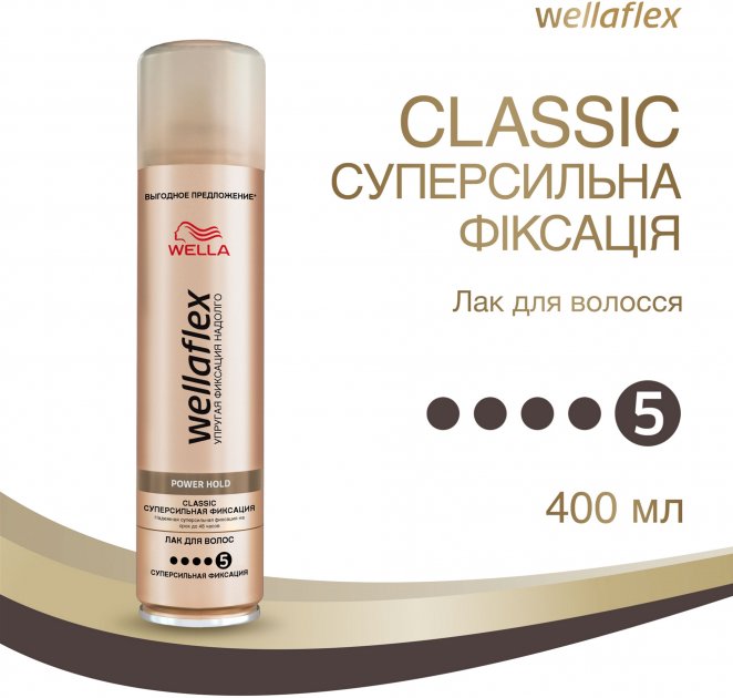 Wellaflex Power Hold Classic Super Strong Hold Hair Spray, 400 mL - Image 2