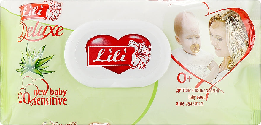 Lili Deluxe Aloe Vera Baby Wet Wipes with Lid, 120 pcs