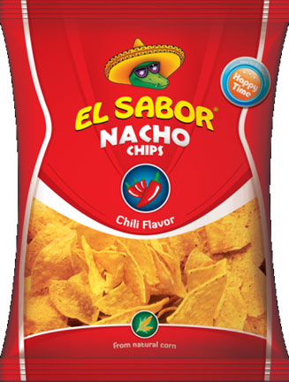 El Sabor Chili-Flavored Nacho Chips, 100 g