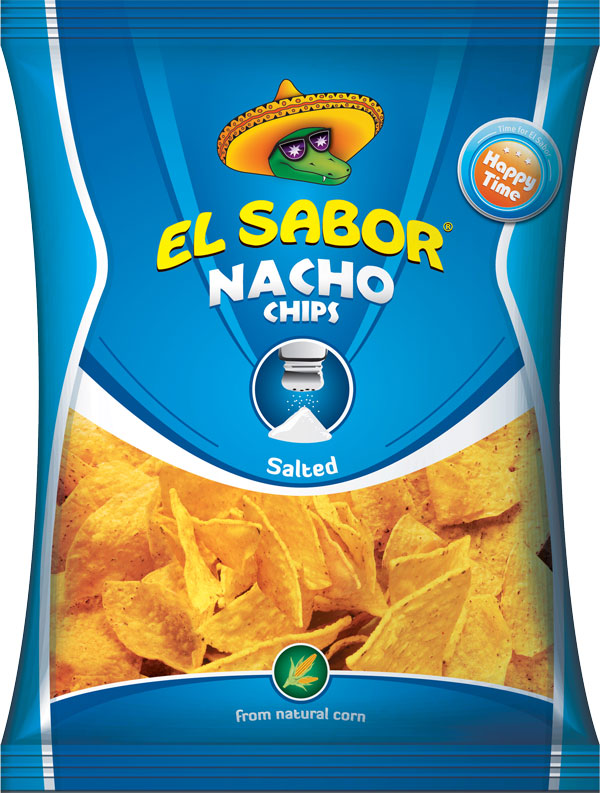 El Sabor Salted Nacho Chips, 100 g