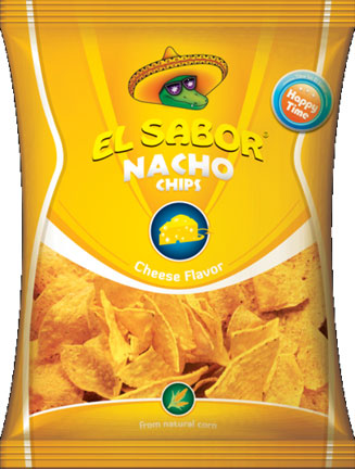 El Sabor Cheese-Flavored Nacho Chips, 100 g