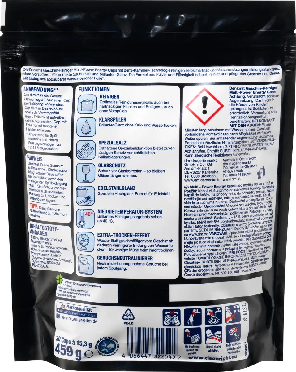 Denkmit Multi-Power Energy Dishwasher Tablets, 30 pcs (Price per 1 pc) - Image 2
