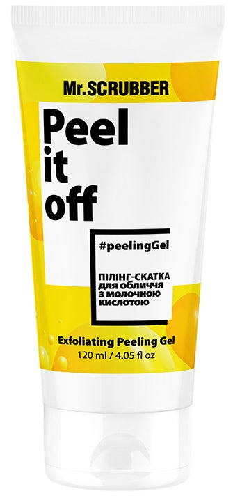 Mr. Scrubber Peel It Off Facial Peeling Gel with Lactic Acid, 120 mL