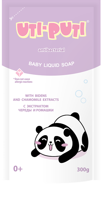 Uti-Puti String Herb & Chamomile Kids Liquid Hand Soap Refill Pouch, 300 mL