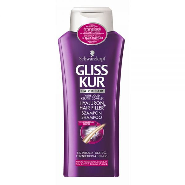 Gliss Kur with Hyaluronic Complex Shampoo, 400 mL