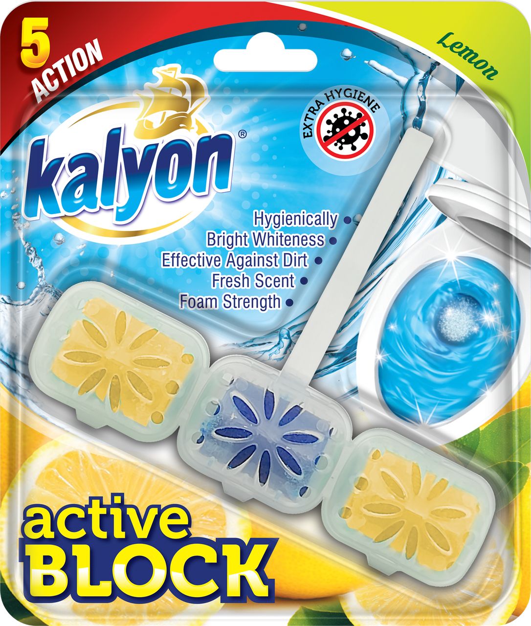 Kalyon Lemon Toilet Bowl Freshener, 57 g
