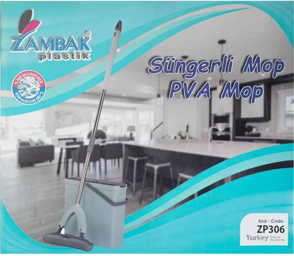 Zambak ZP306 Cleaning Set with Mop & Bucket, 8 L - Image 4