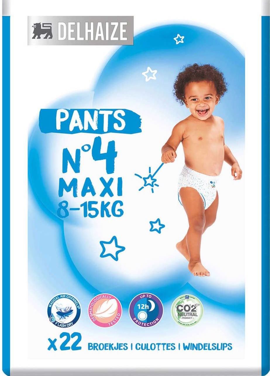 Delhaize Size 4 Baby Pull-Up Diaper Pants, 8-15 kg, 22 pcs