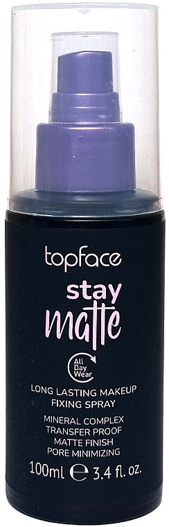 TopFace Stay Matte Makeup Setting Spray, 100 mL