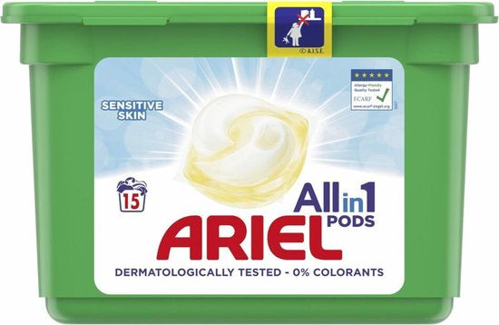 Ariel Sensitive Skin Laundry Detergent Pods, 15 pcs (Price per 1 pc)