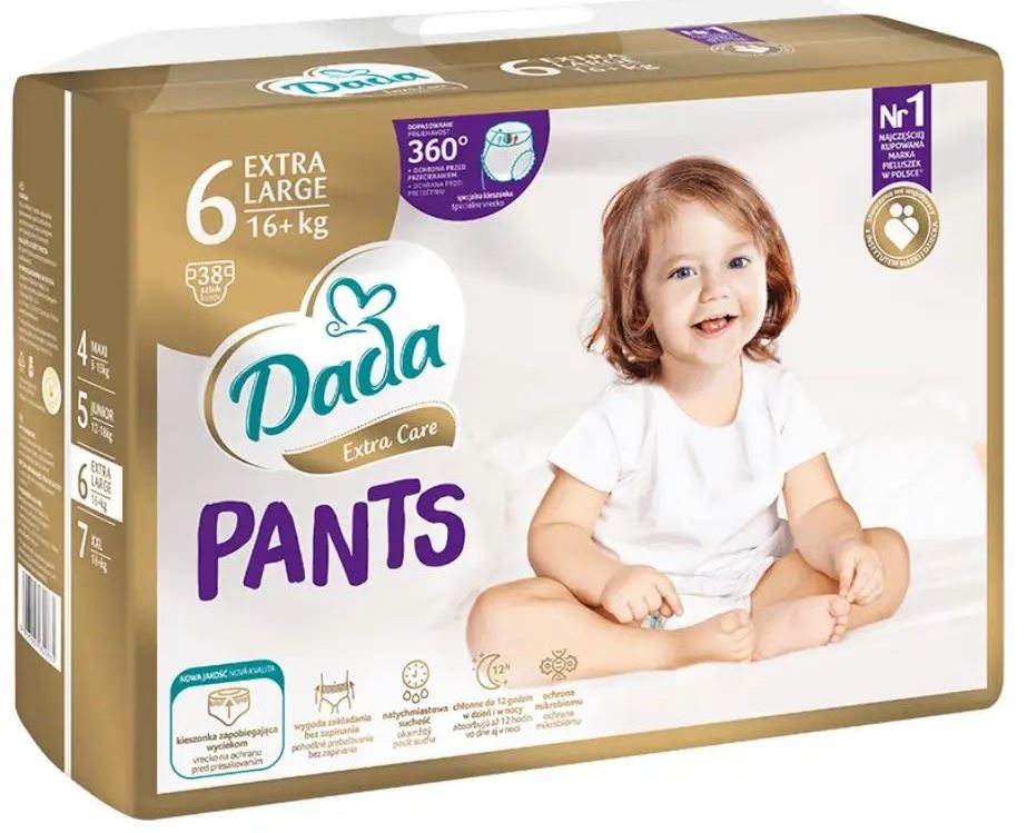 Dada Extra Care Size 6 Baby Pull-Up Diaper Pants, 16+ kg, 38 pcs