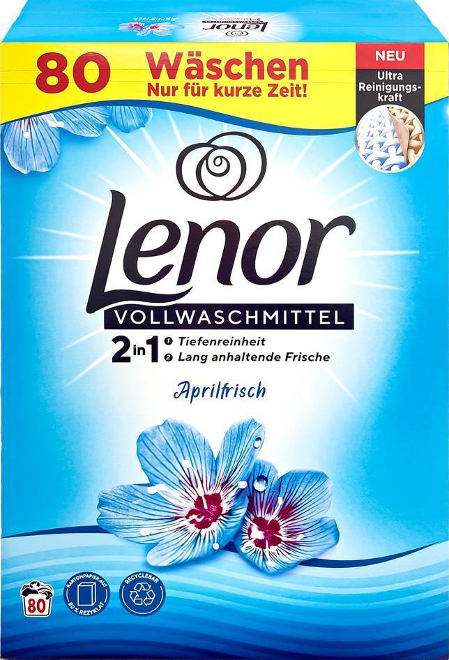 Lenor April Fresh Laundry Detergent Powder, 80 Loads, 5.2 kg