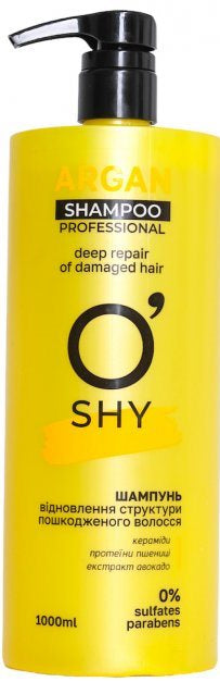 O'Shy Argan Structure Repair Shampoo for Damaged Hair, 1 L
