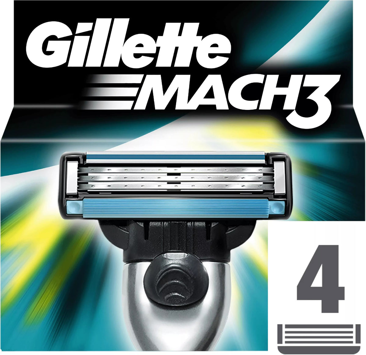 Gillette Mach3 Shaving Cartridges, 4 pcs (Price per 1 pc)