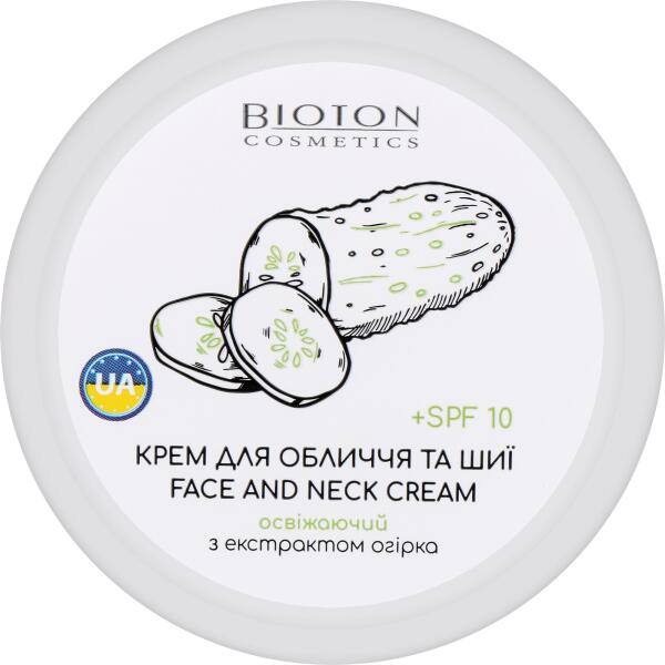 Bioton Cosmetics Cucumber Extract Face & Neck Cream, 100 mL