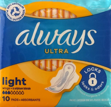 Always Ultra Light Sanitary Pads, 10 pcs - Image 2