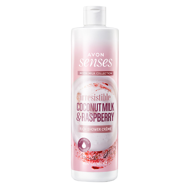 Avon Senses Coconut Milk & Raspberry Shower Gel, 400 mL