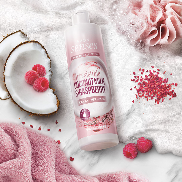 Avon Senses Coconut Milk & Raspberry Shower Gel, 400 mL - Image 2