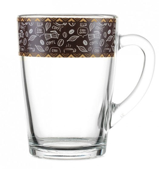 1334 Cone Cappuccino Black Coffee Glass Mug, 280 mL - Image 2