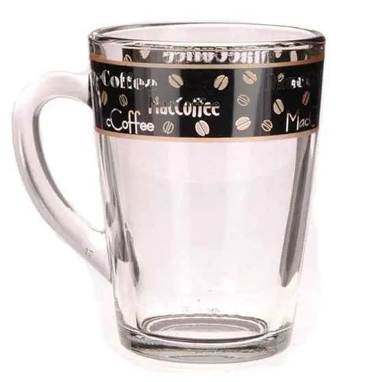 1334 Cone Cappuccino Black Coffee Glass Mug, 280 mL - Image 3