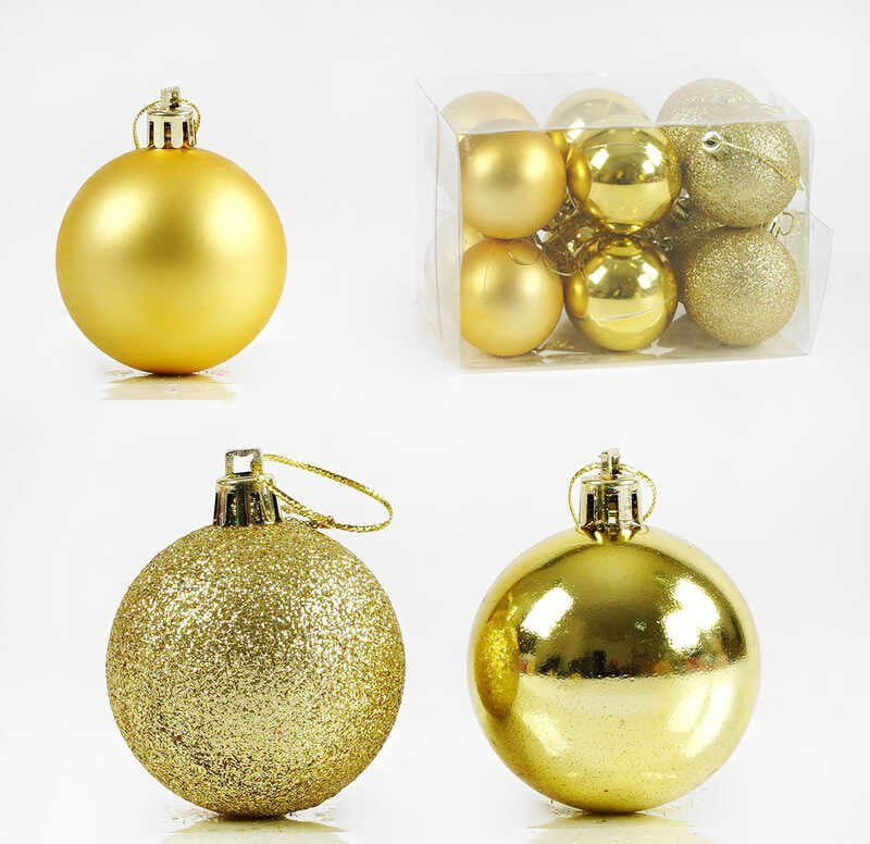 D 35924 Christmas Ball Ornaments, 4.5 cm, 12 pcs