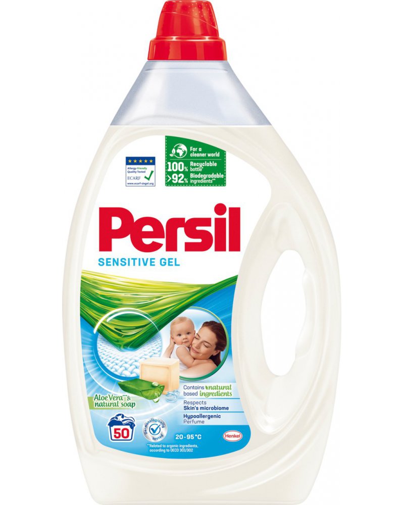 Persil Sensitive Kids Laundry Detergent Gel, 50 Loads, 2.5 L