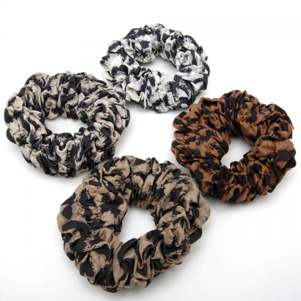 Kids' Leopard Print Fabric Hair Tie 6-4900, 11 cm Diameter (Price per 1 pc)