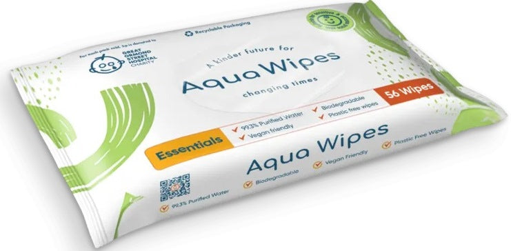 Aqua Wipes Essentials Baby Wet Wipes, 56 pcs