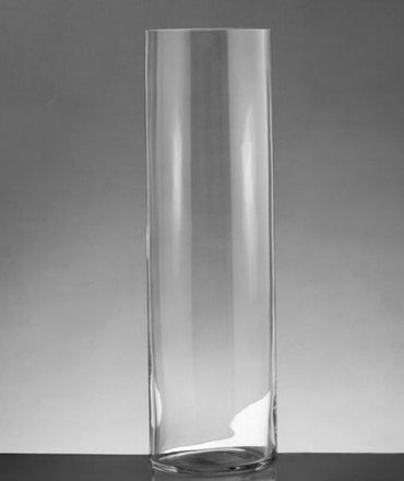Clear Glass Cylinder Vase, 68 cm H x 16 cm Diameter - Image 2