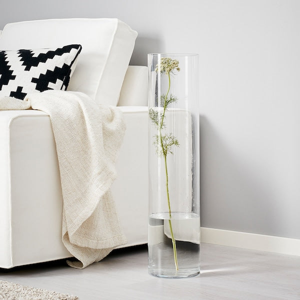 Clear Glass Cylinder Vase, 68 cm H x 16 cm Diameter - Image 3
