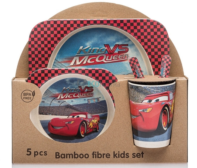 Cars Kids Eco-Bamboo Tableware Set, 5 pcs