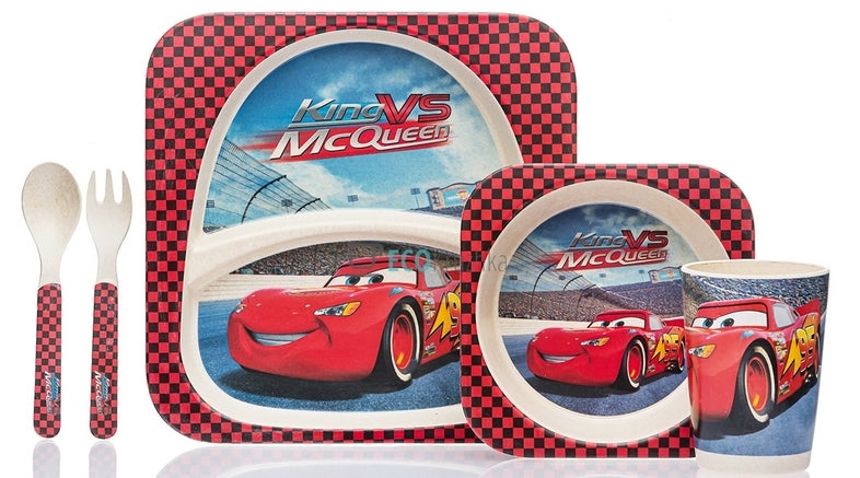 Cars Kids Eco-Bamboo Tableware Set, 5 pcs - Image 2