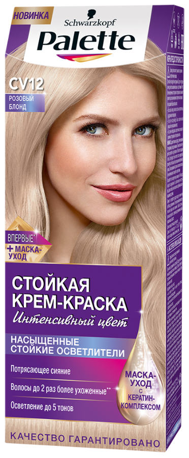 Palette CV-12 Pink Blonde Hair Color, 110 mL