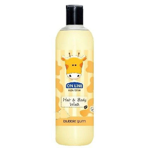 On Line Kids Time Bubble Gum 2-in-1 Shampoo & Shower Gel, 500 mL