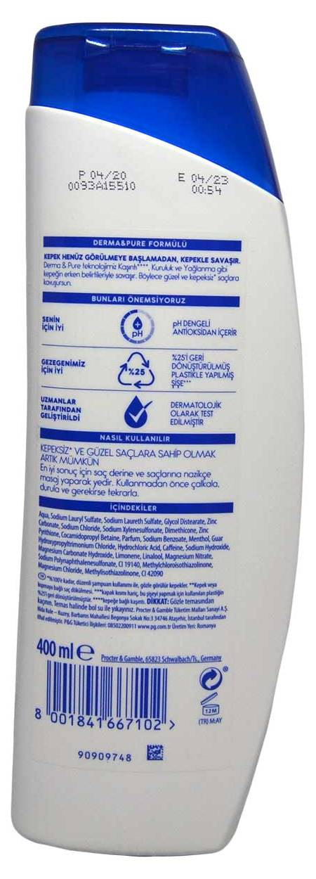 Anti-Dandruff Head & Shoulders Men 2si1 Erkeklere Ozel Shampoo, 400 mL - Image 2