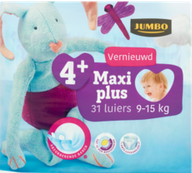 Jumbo 4+ Baby Diapers, 31 pcs, 9-15 kg