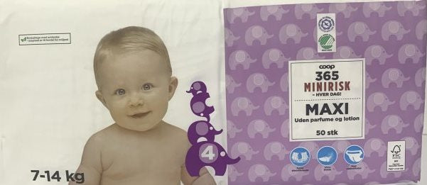 Coop 365 Minirisk 4 Baby Diapers, 50 pcs, 7-14 kg - Image 2