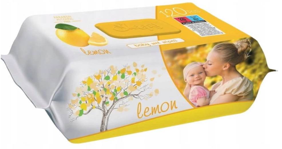 Sleepy Lemon Kids' Wet Wipes with Lid, 120 pcs
