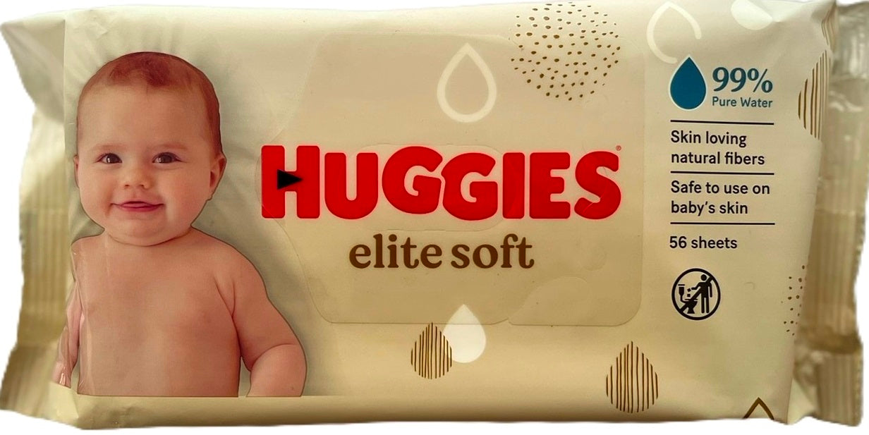 Huggies Elite Soft Kids' Wet Wipes, 56 pcs