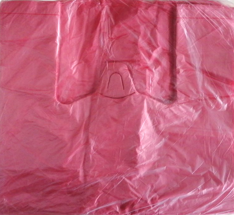 Red Heavy-Duty T-Shirt Bags, 25 x 45 cm, 160 pcs