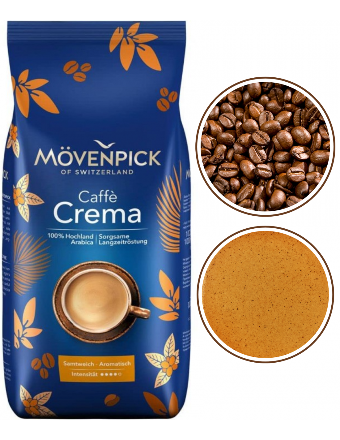 Movenpick Caffè Crema Coffee Beans, 1 kg - Image 2