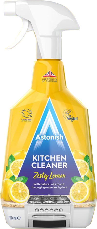 Astonish Zesty Lemon All-Purpose Kitchen Cleaner Spray, 750 mL