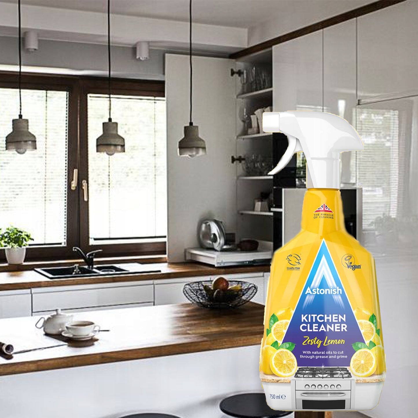 Astonish Zesty Lemon All-Purpose Kitchen Cleaner Spray, 750 mL - Image 3