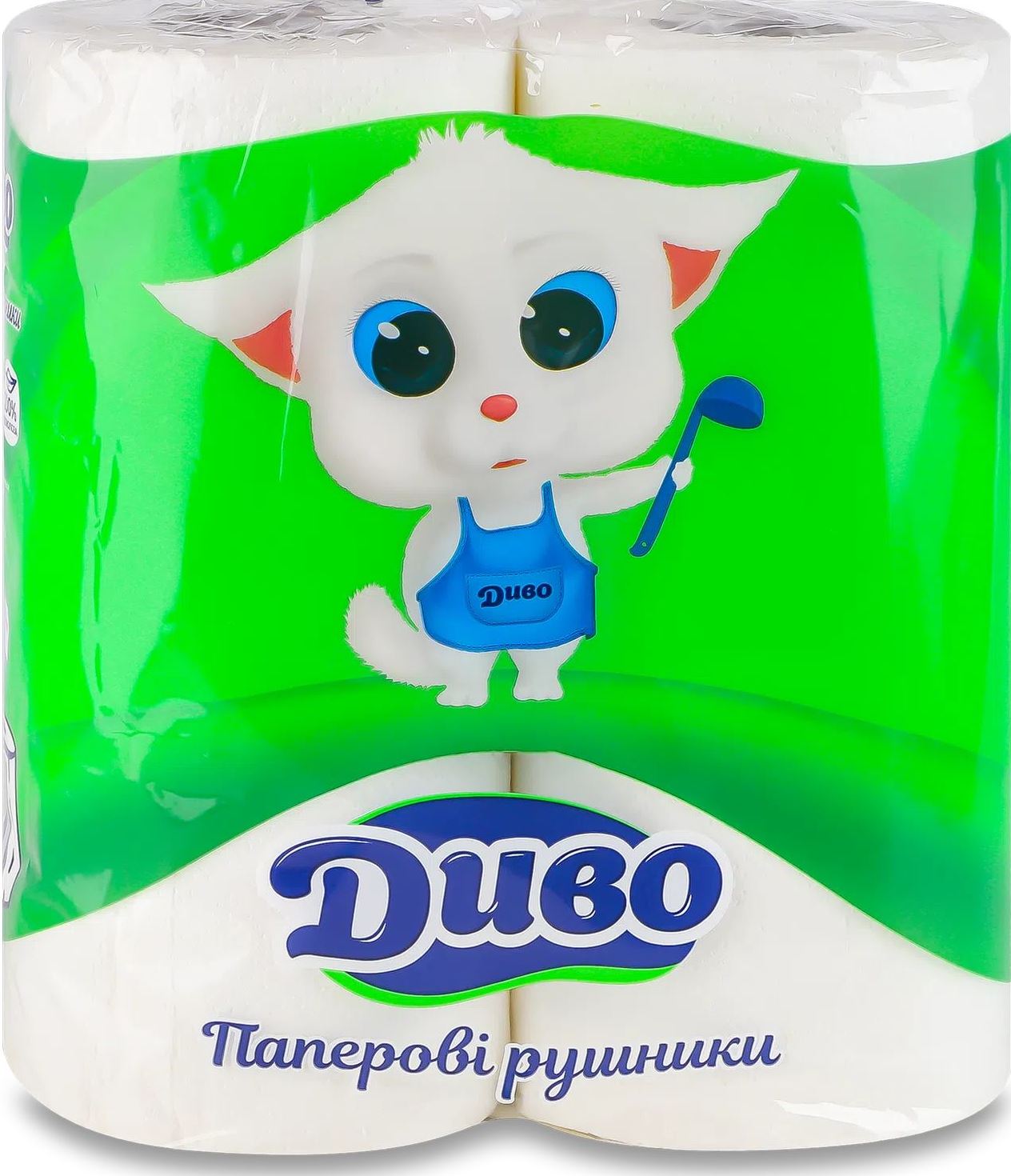 Dyvo 2-Ply Paper Towels, 2 Rolls