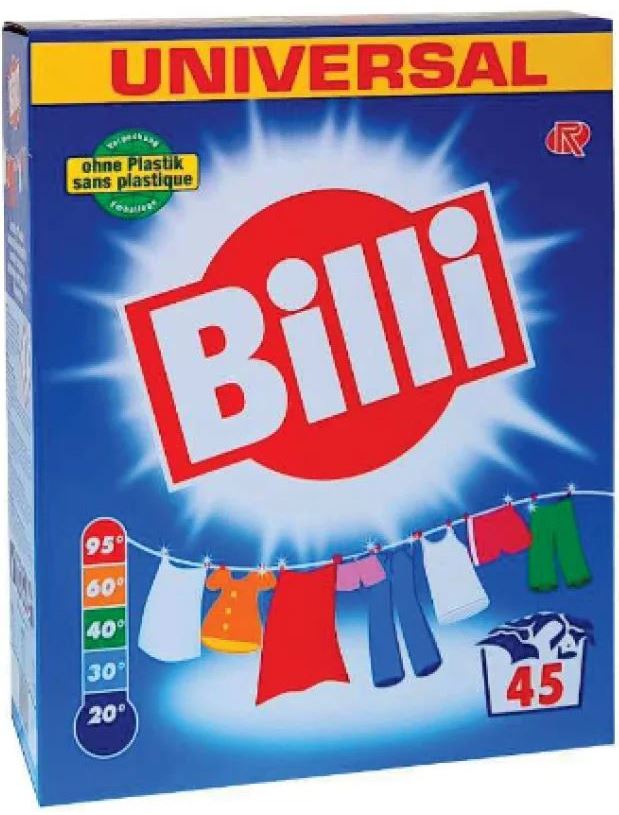 Billi Universal Laundry Detergent Powder, 45 Loads, 3 kg